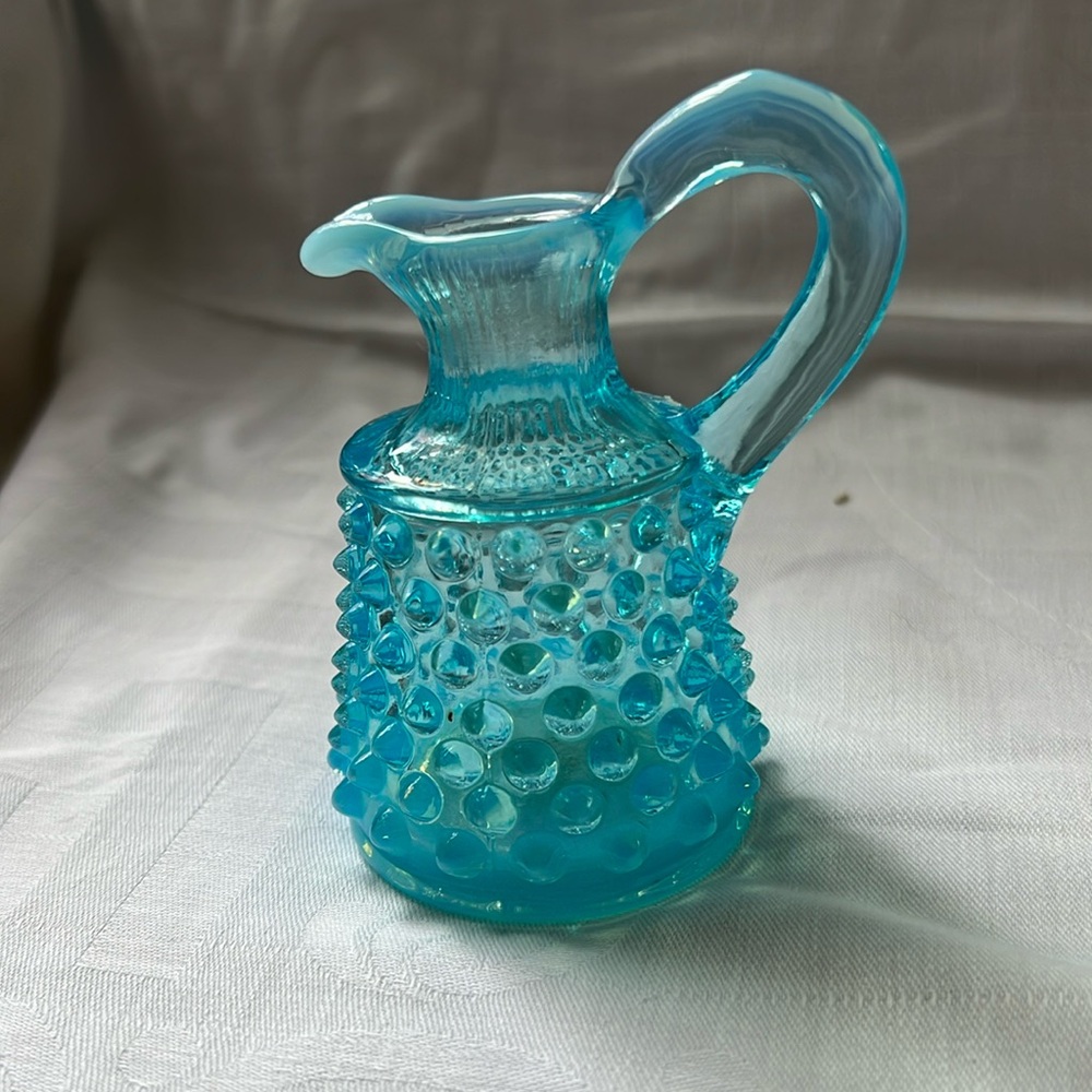 Fenton 4" Hobnail/Milk Glass Creamer
